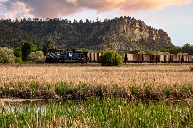 A MRL coal train between Bozeman and Laurel